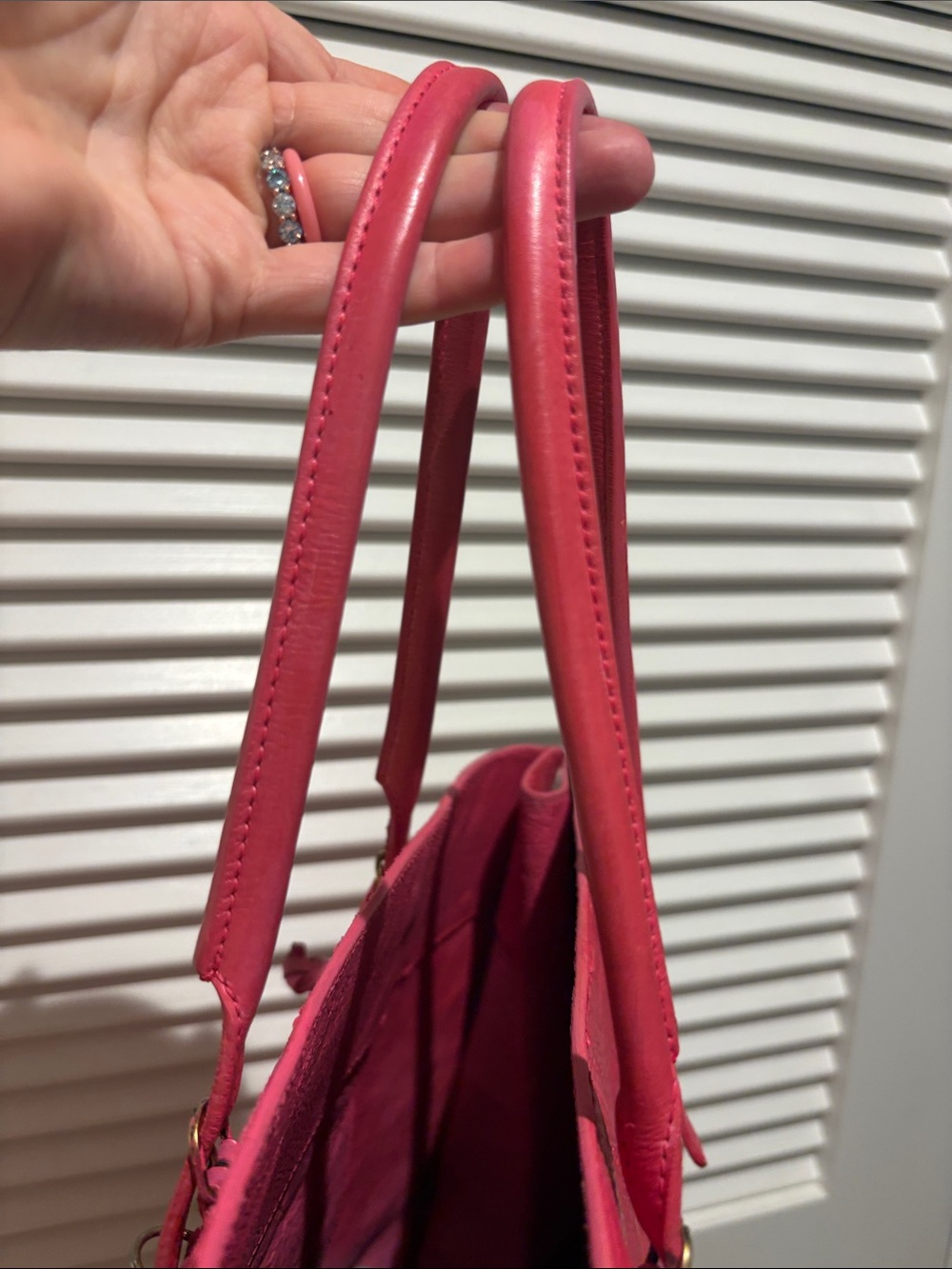 Balenciaga project Pink Leather Tote Bag 14x14"x5" - Picture 16 of 17